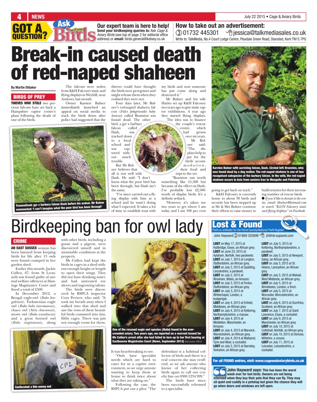 Cage & Aviary Birds Preview Pages