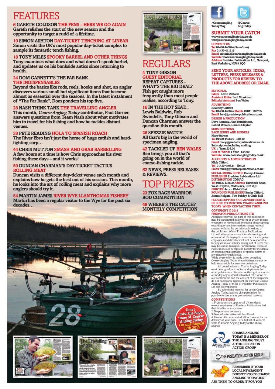Coarse Angling Today Preview Pages