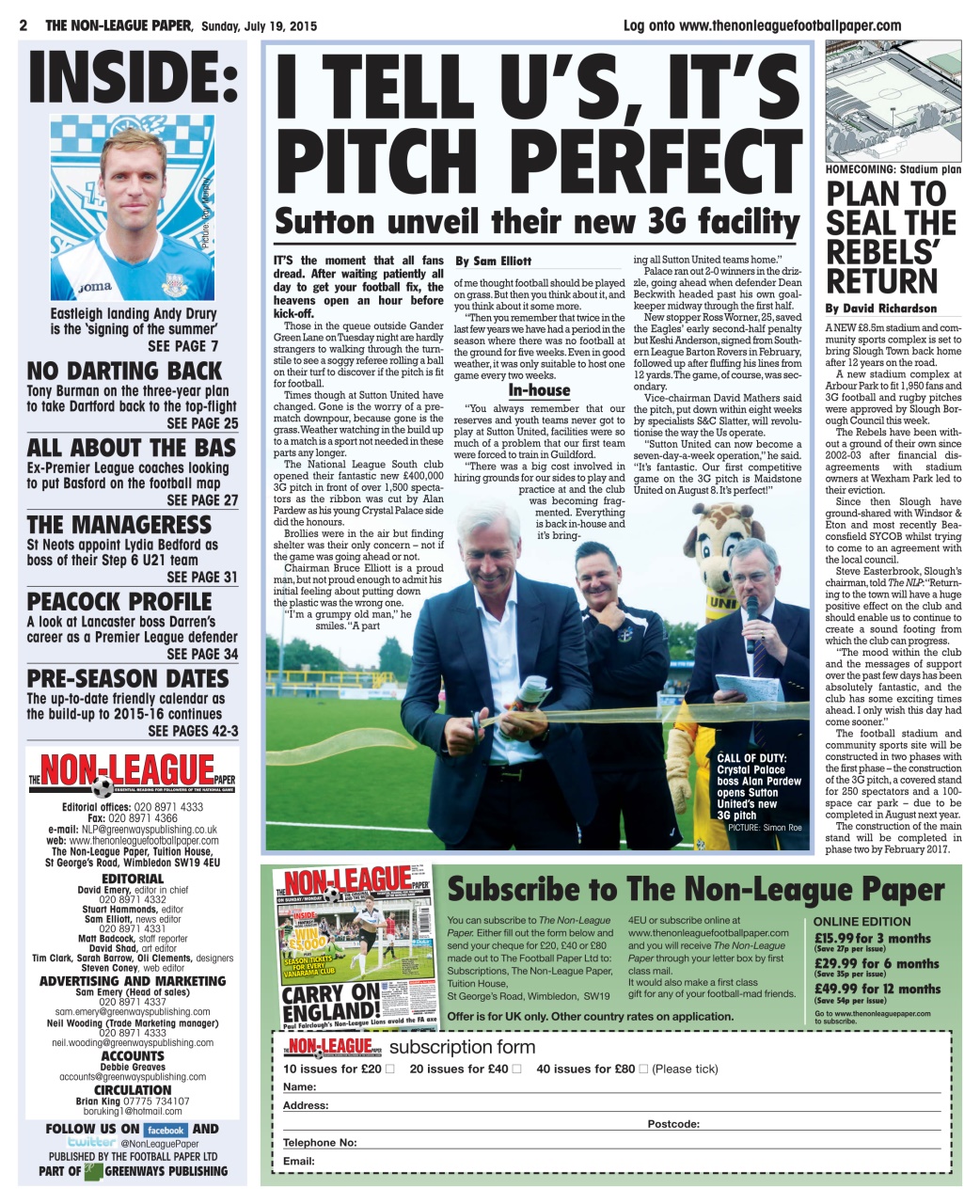 The Non-League Football Paper Preview Pages