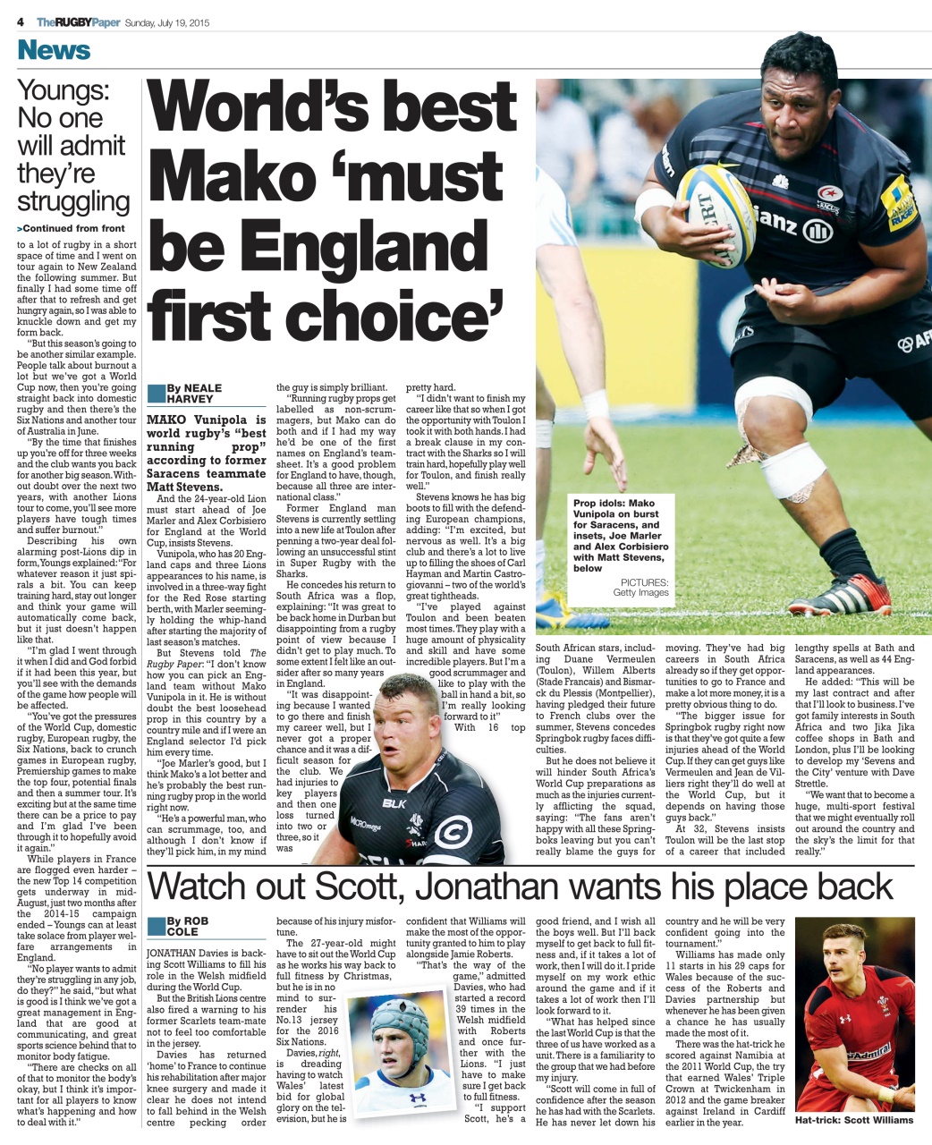 The Rugby Paper Preview Pages