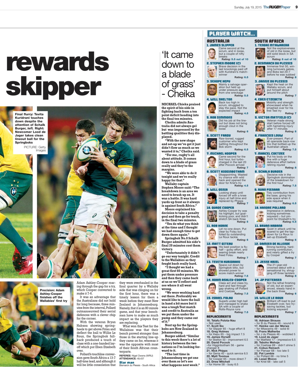 The Rugby Paper Preview Pages