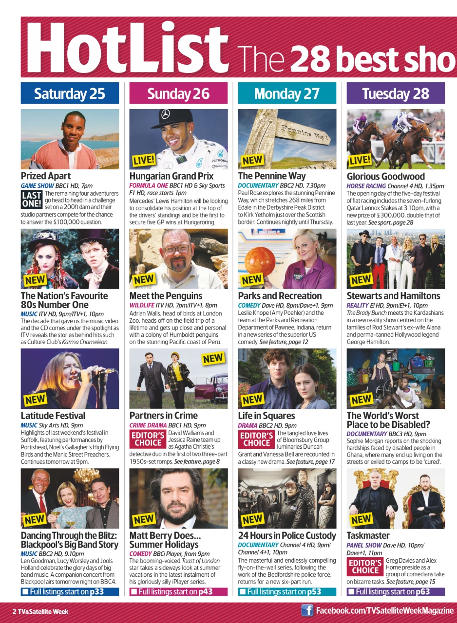 TV & Satellite Week Preview Pages