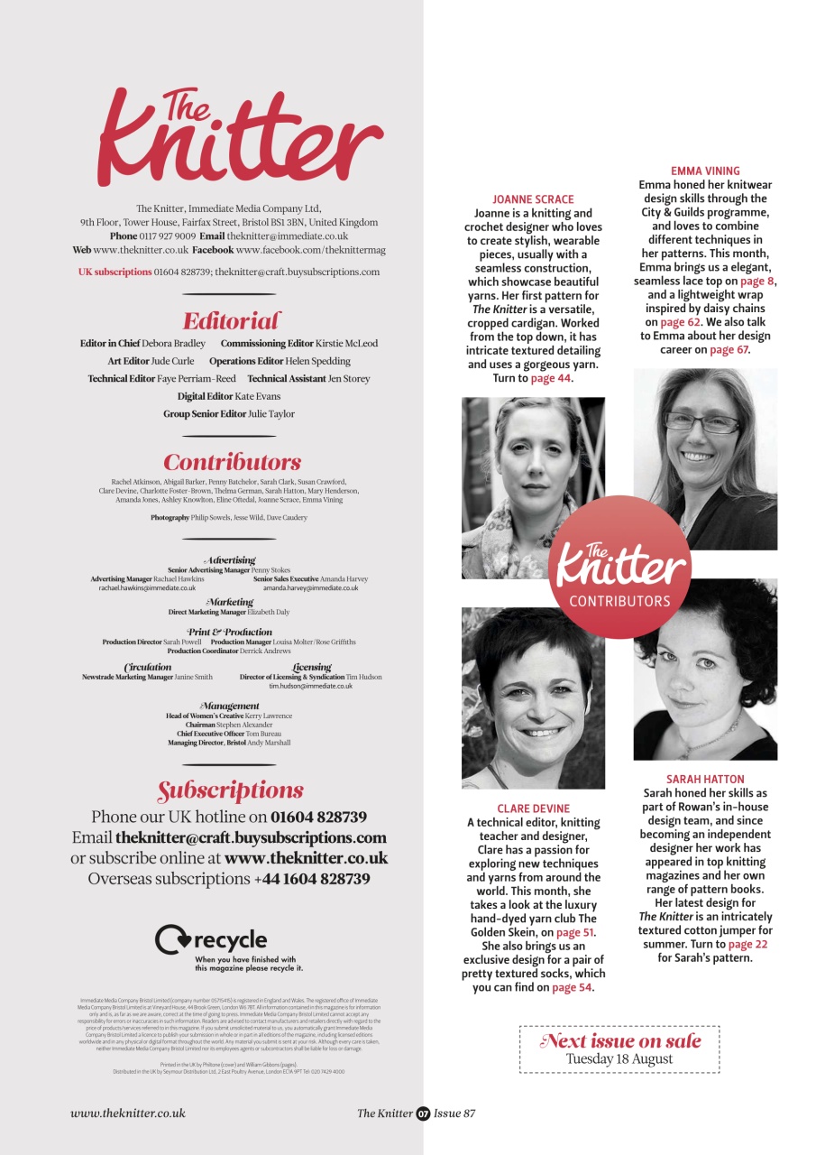 The Knitter Preview Pages