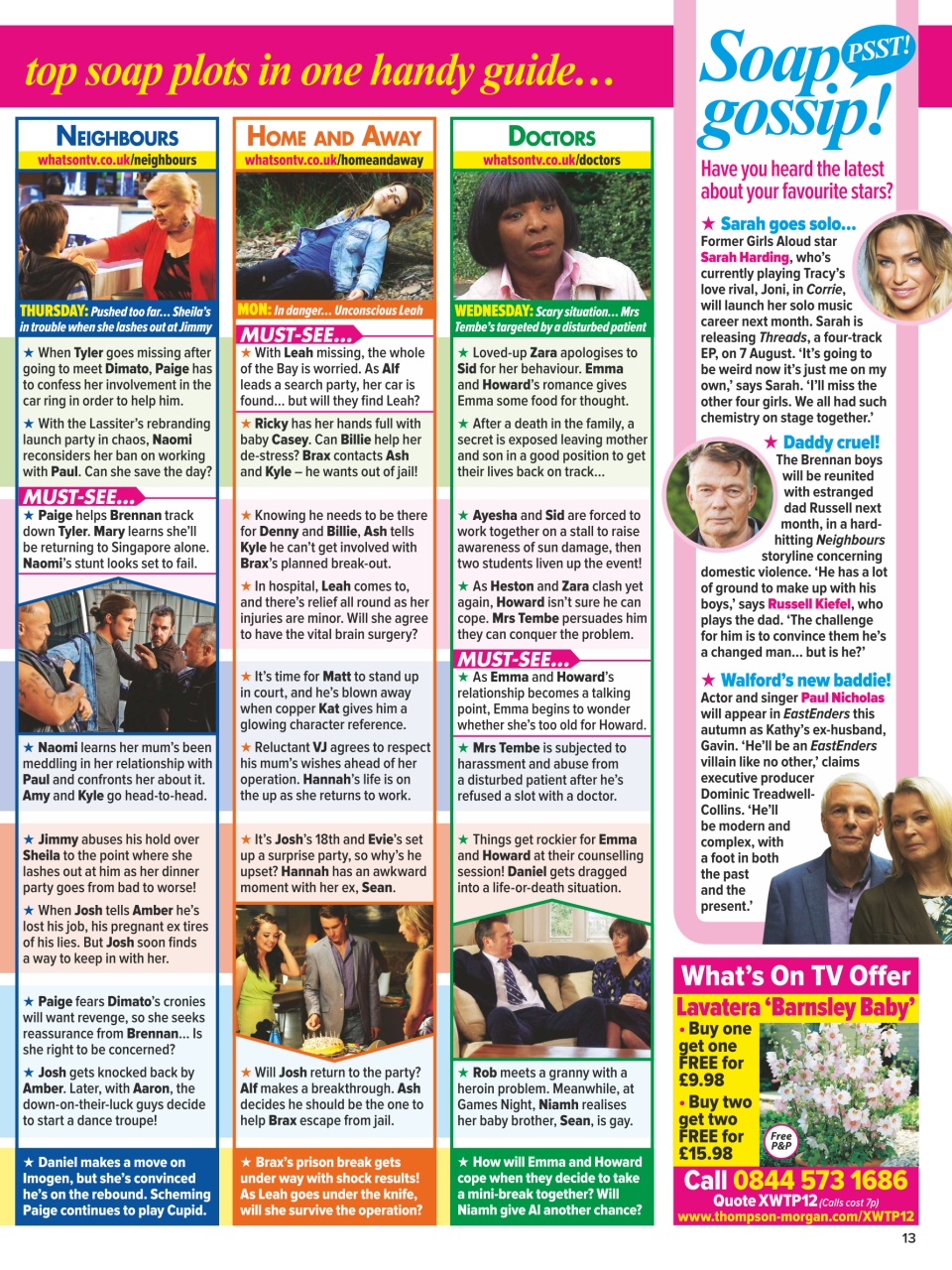 What's on TV Preview Pages