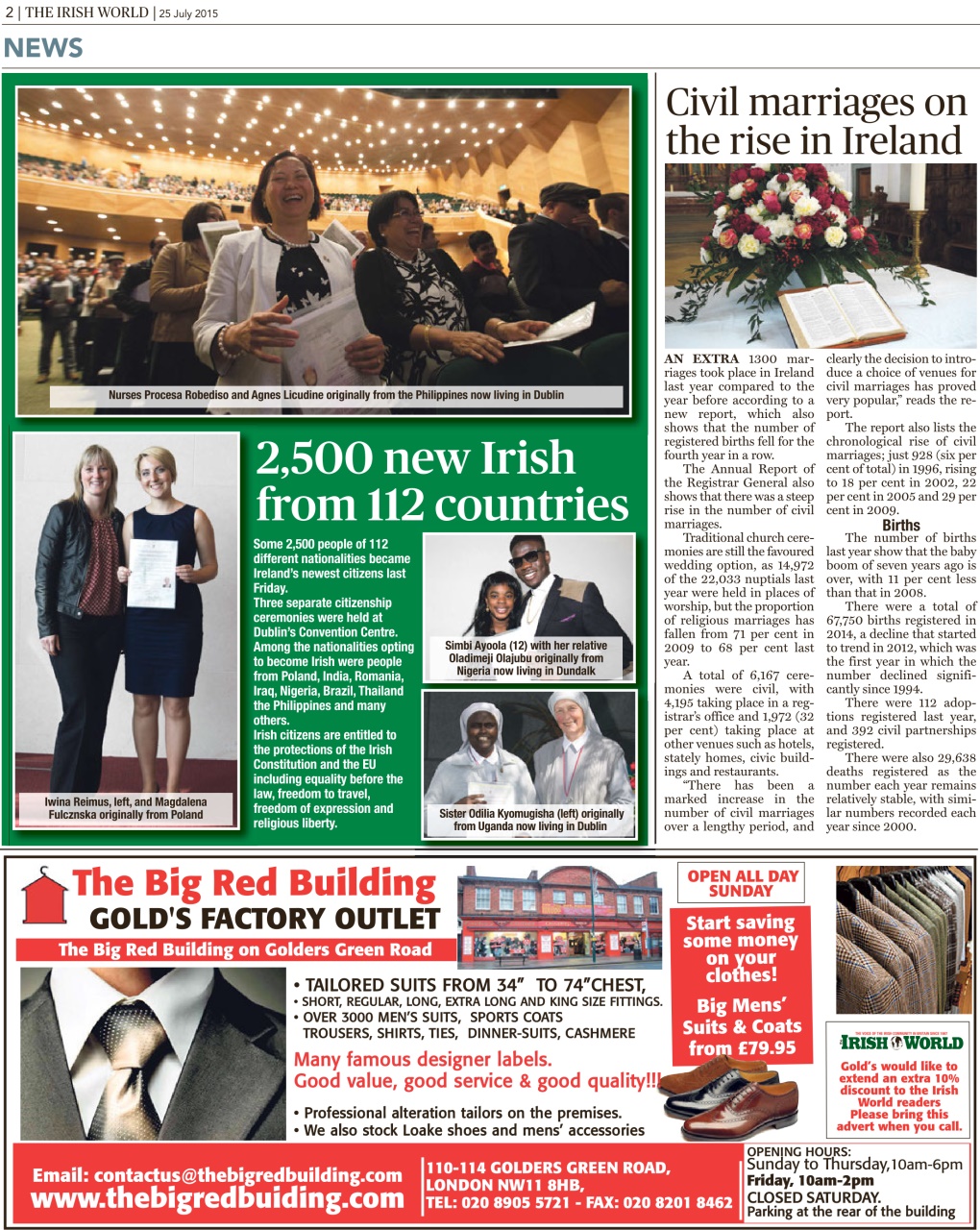 Irish World Preview Pages