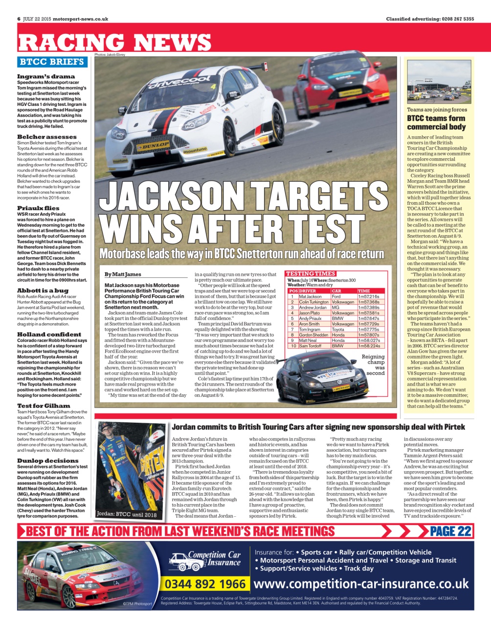 Motorsport News Preview Pages