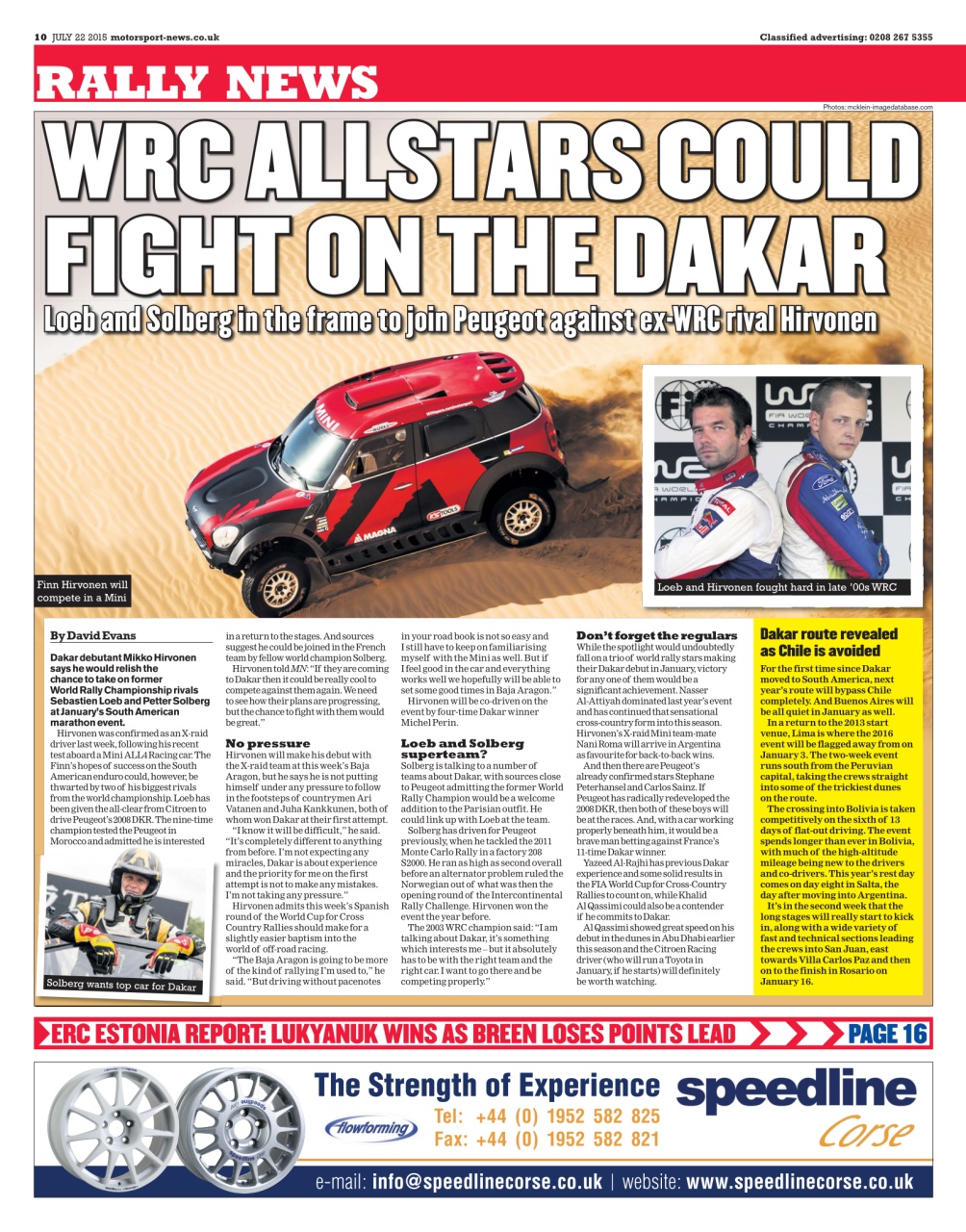 Motorsport News Preview Pages