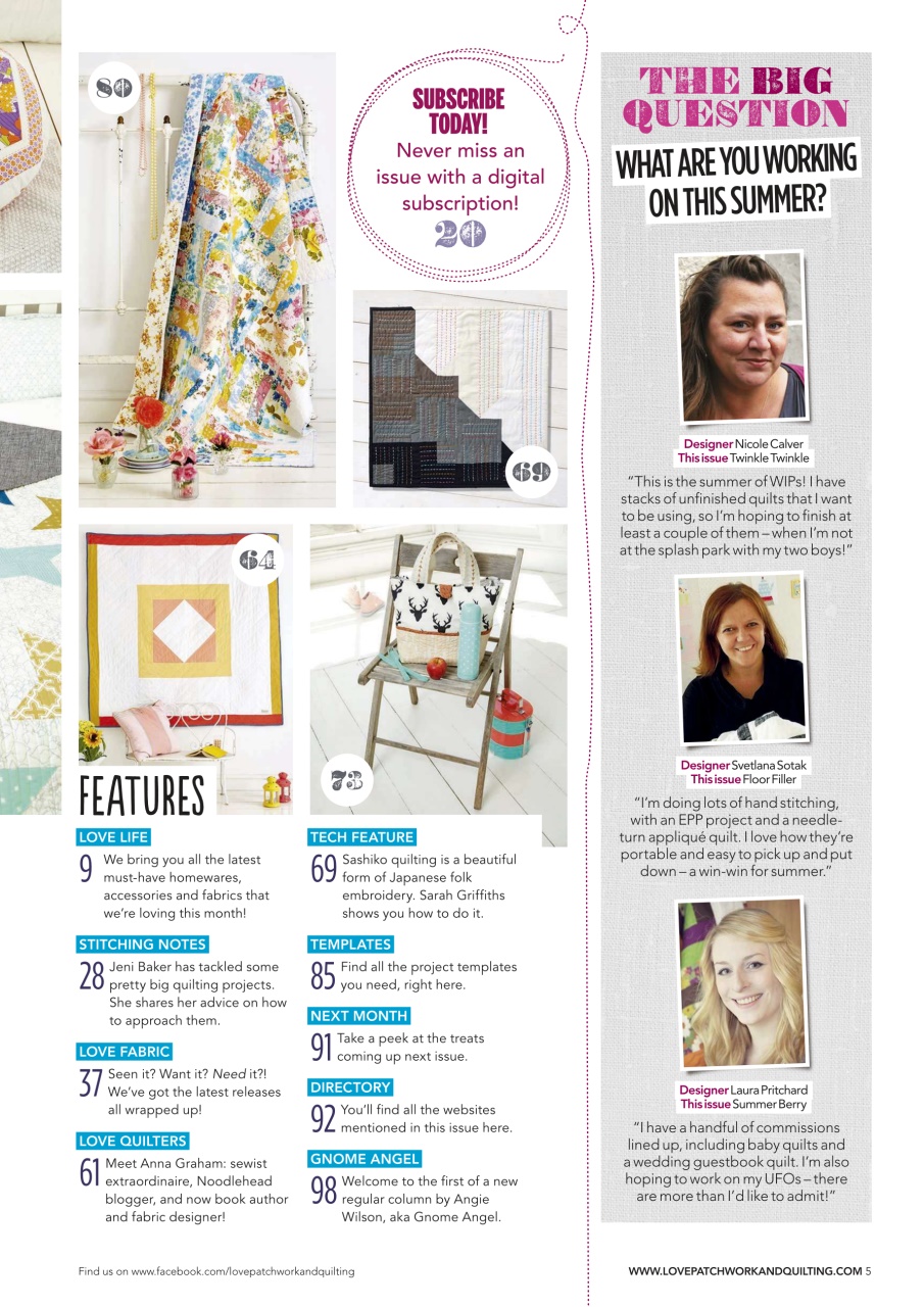 Love Patchwork & Quilting Preview Pages
