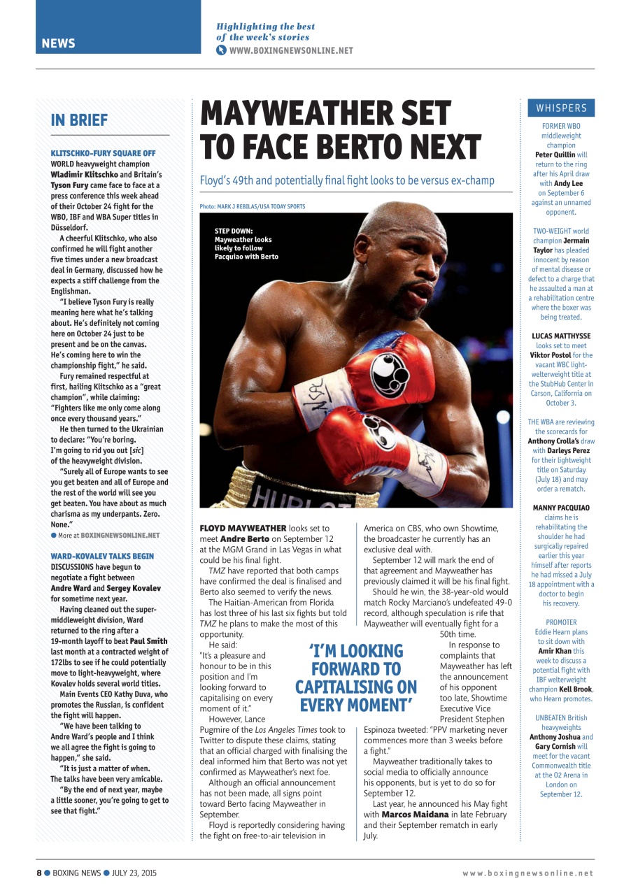 Boxing News Preview Pages