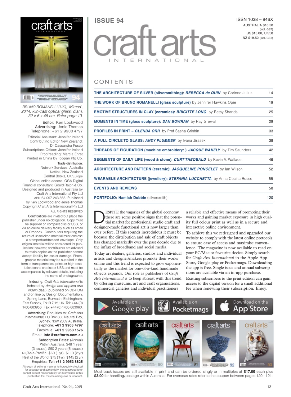 Craft Arts International Preview Pages