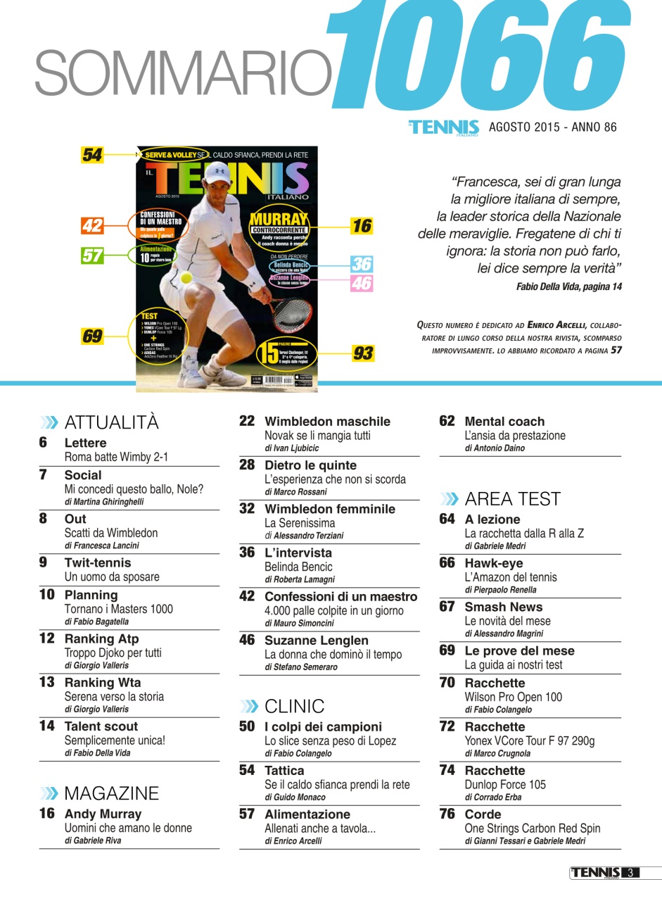 Il Tennis Italiano Preview Pages