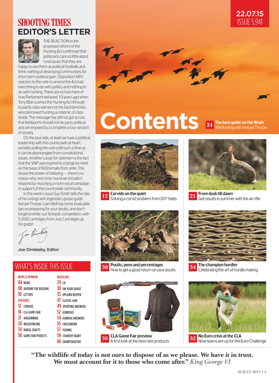 Shooting Times & Country Preview Pages