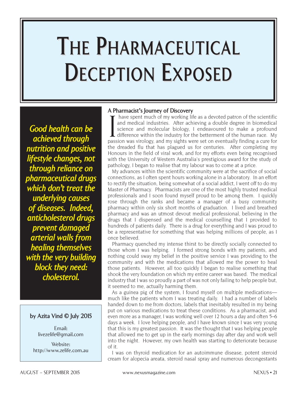 Nexus Magazine Preview Pages