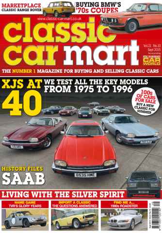 Classic Car Mart issue Vol. 21 No.10 XJS at 40