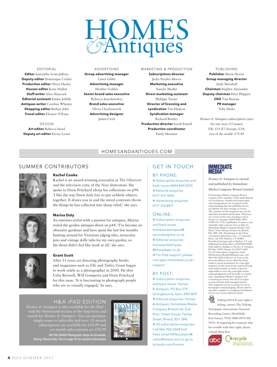 Homes & Antiques Magazine Preview Pages