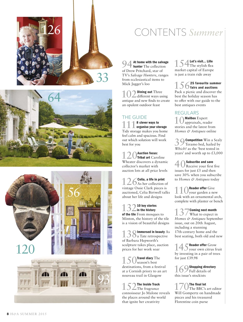 Homes & Antiques Magazine Preview Pages