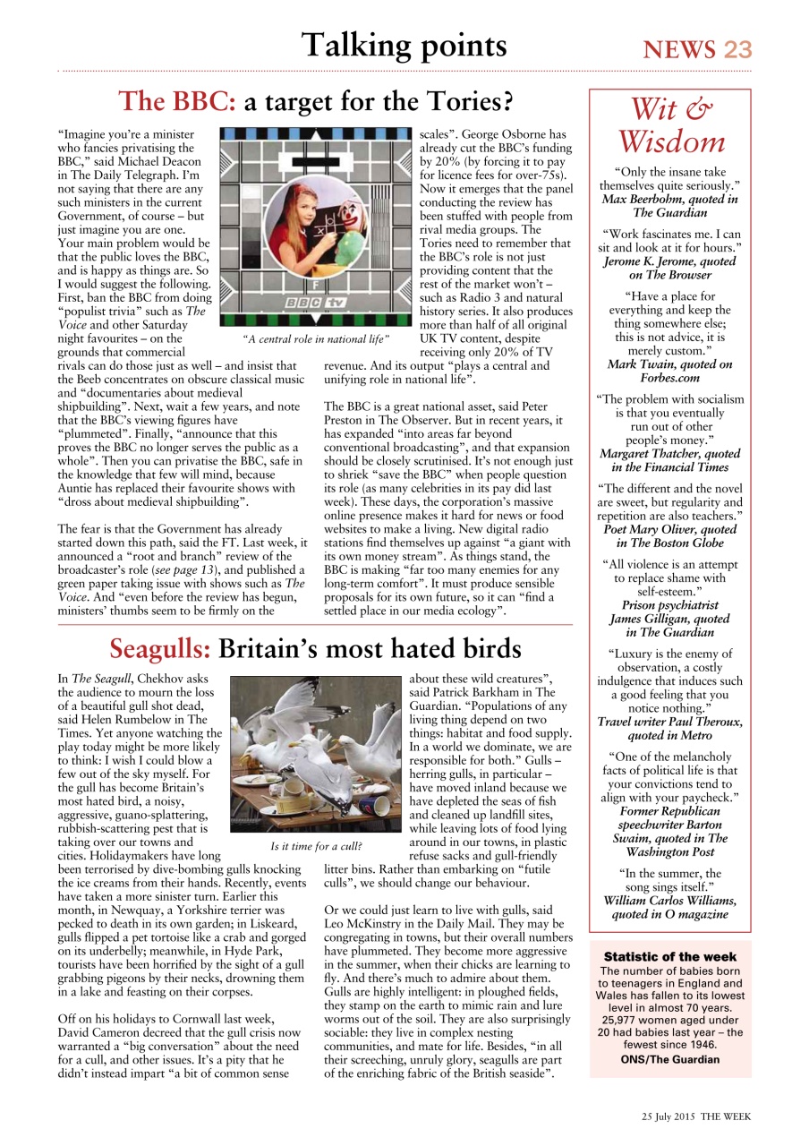 The Week Preview Pages