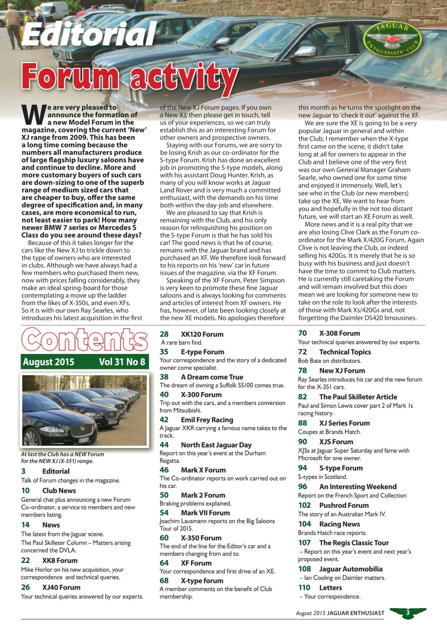 Jaguar Enthusiast Preview Pages