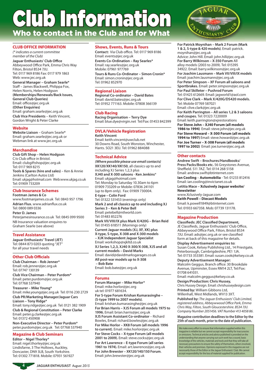 Jaguar Enthusiast Preview Pages