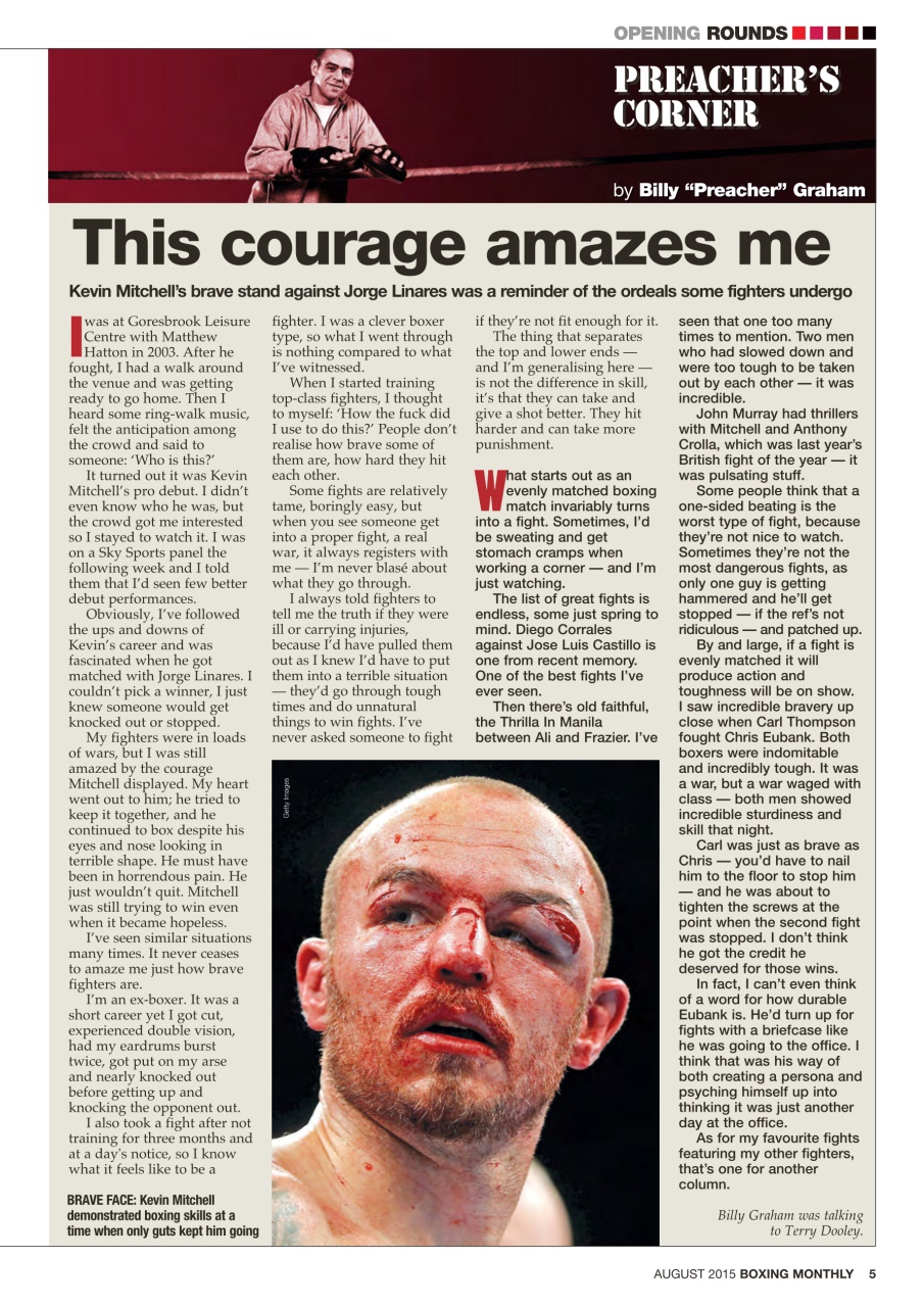 Boxing Monthly Preview Pages