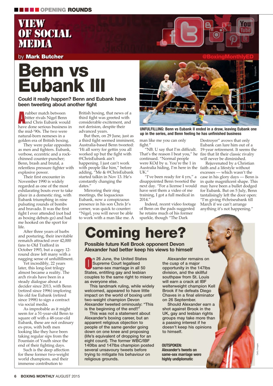 Boxing Monthly Preview Pages