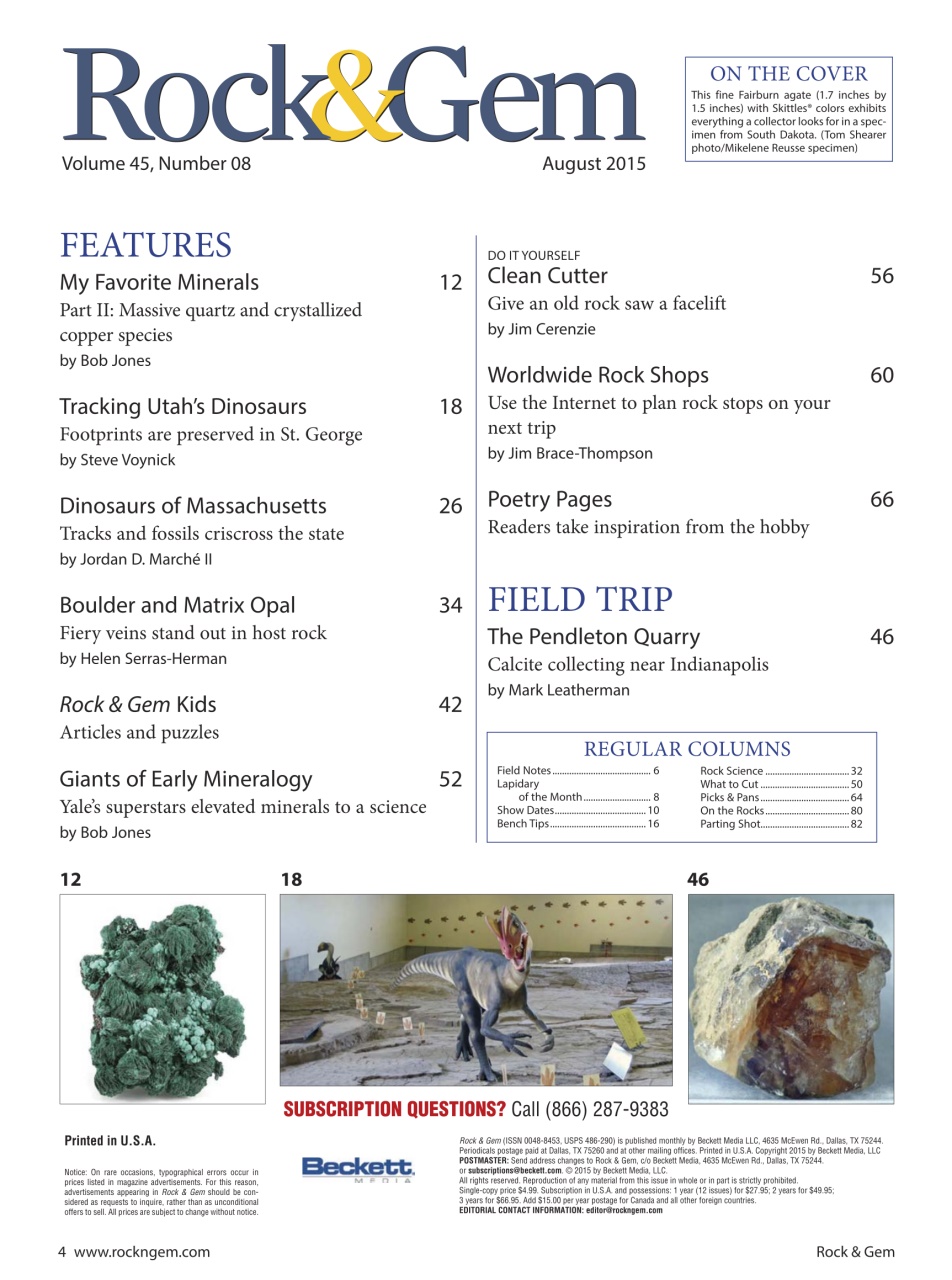 Rock&Gem Magazine Preview Pages