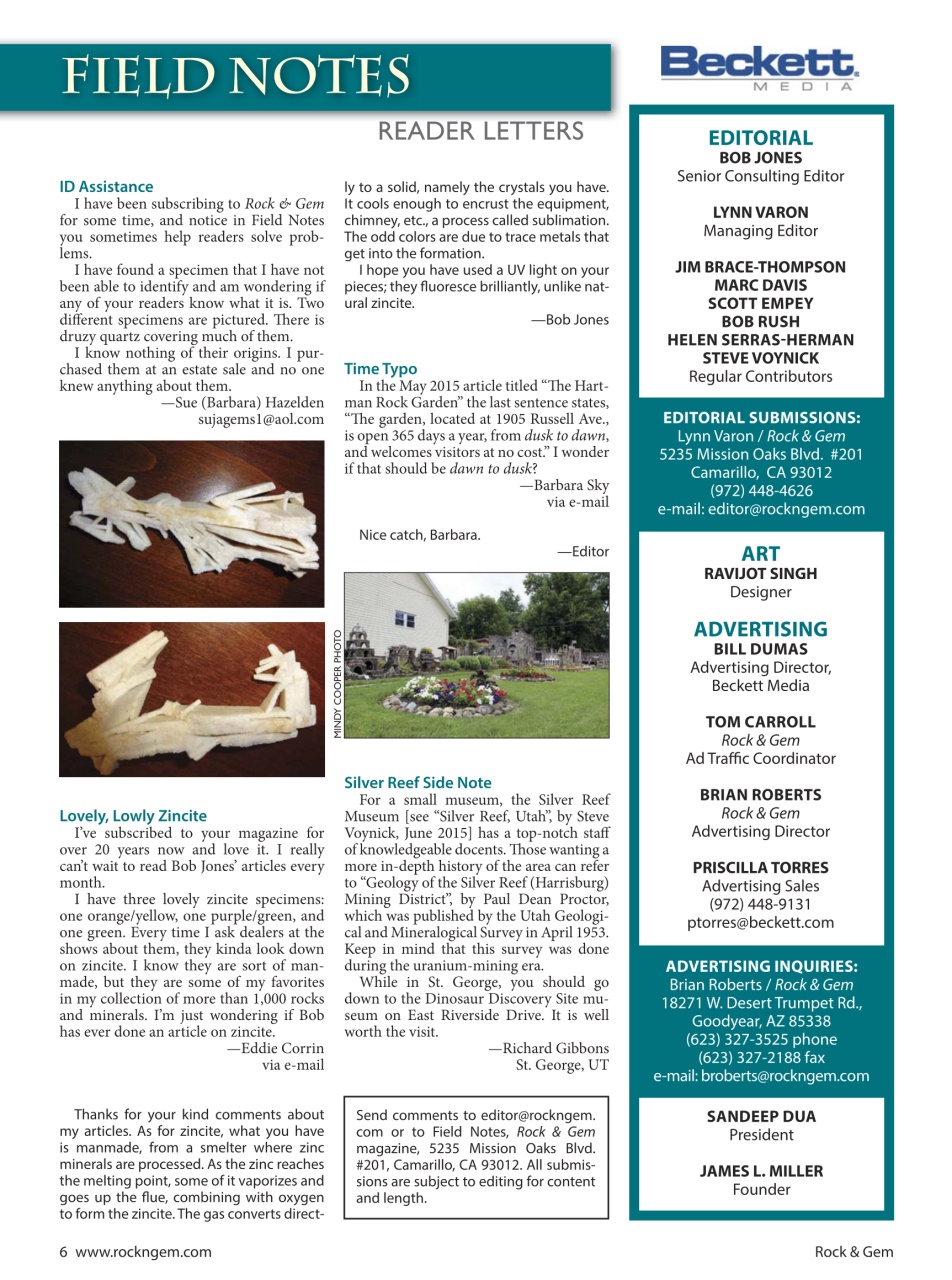 Rock&Gem Magazine Preview Pages