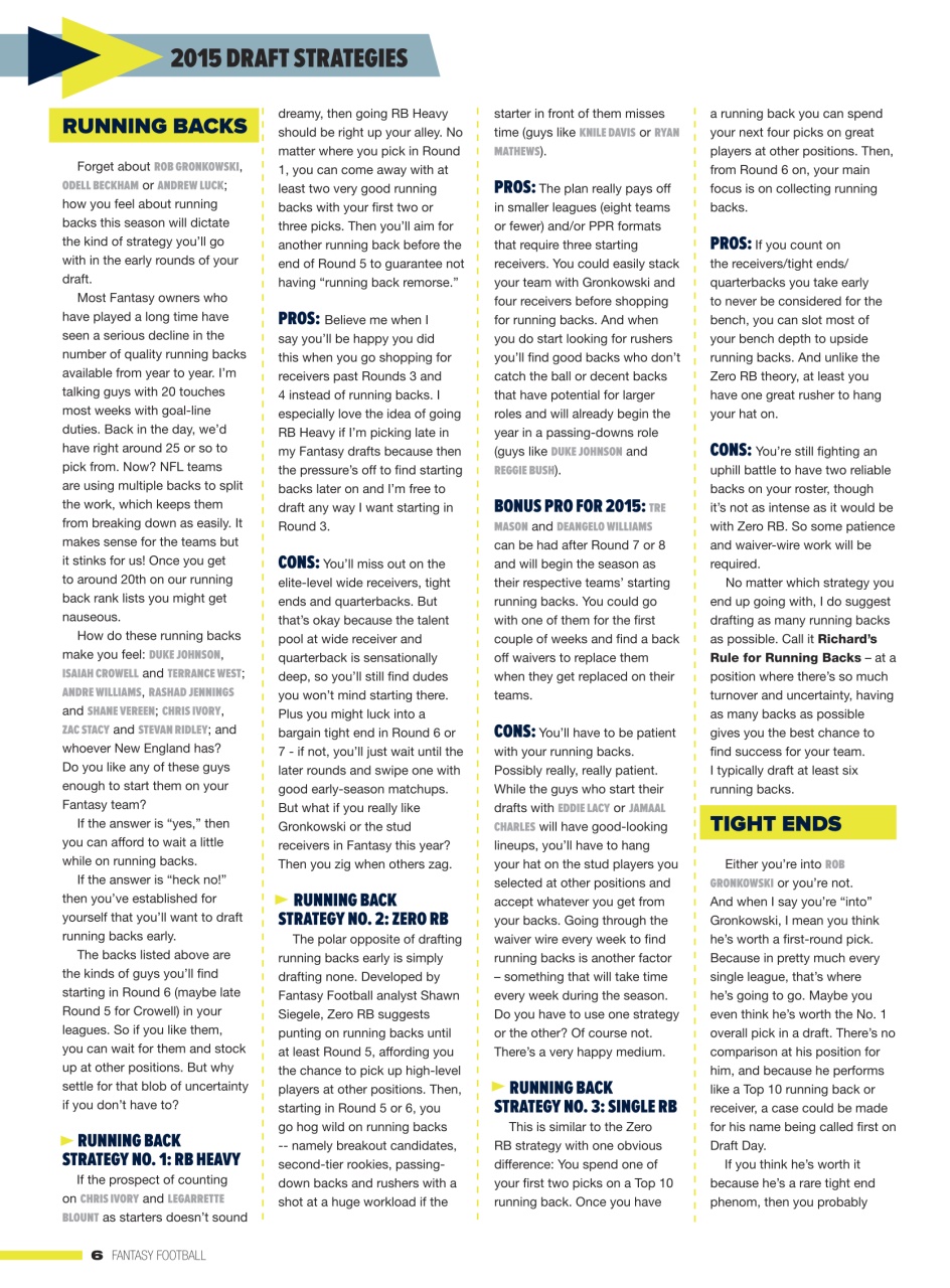 Beckett Football Magazine Preview Pages