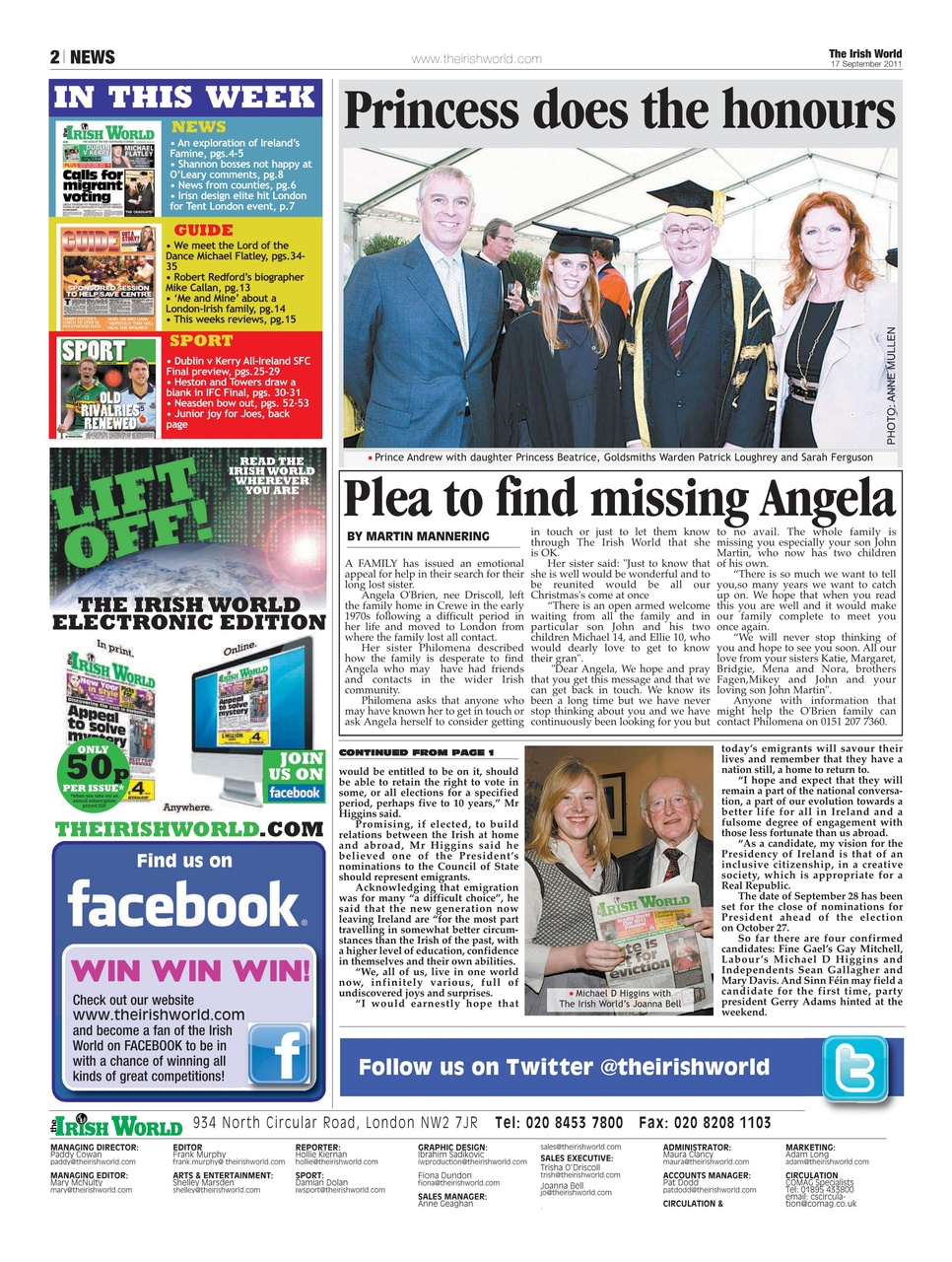 Irish World Preview Pages