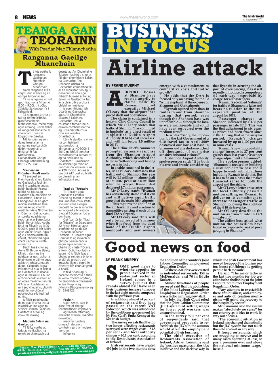 Irish World Preview Pages