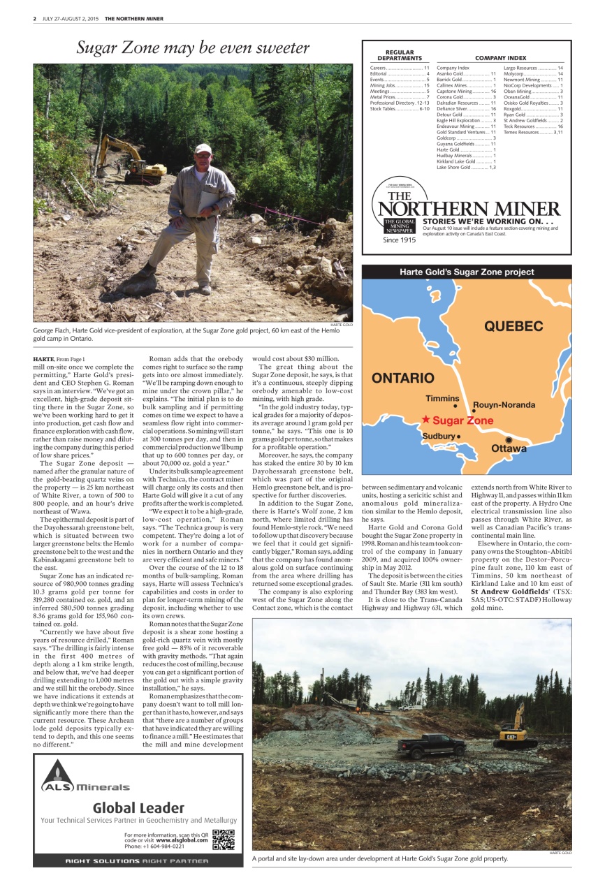 The Northern Miner Preview Pages