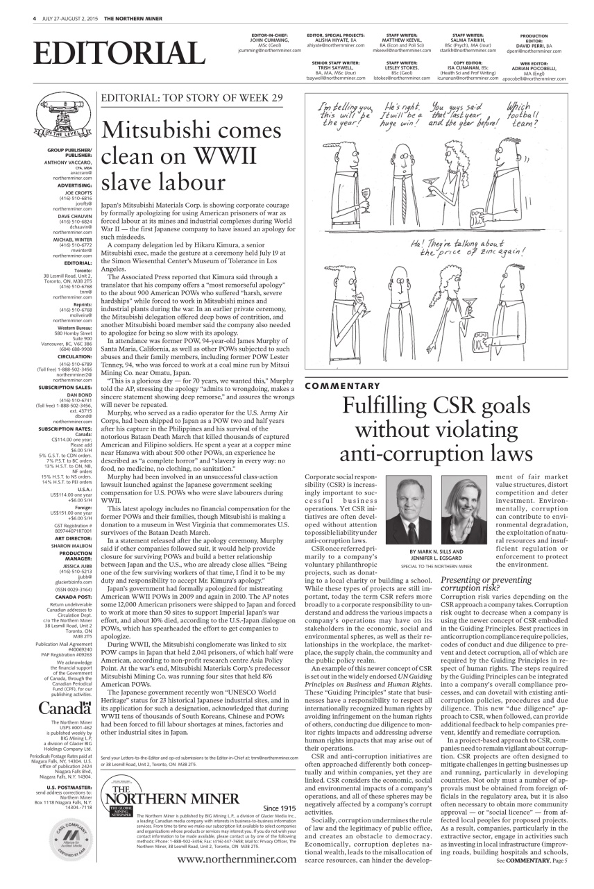 The Northern Miner Preview Pages