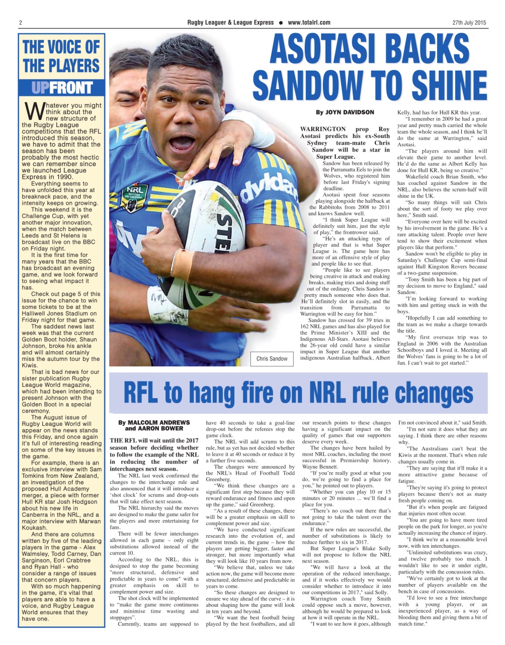 League Express Preview Pages