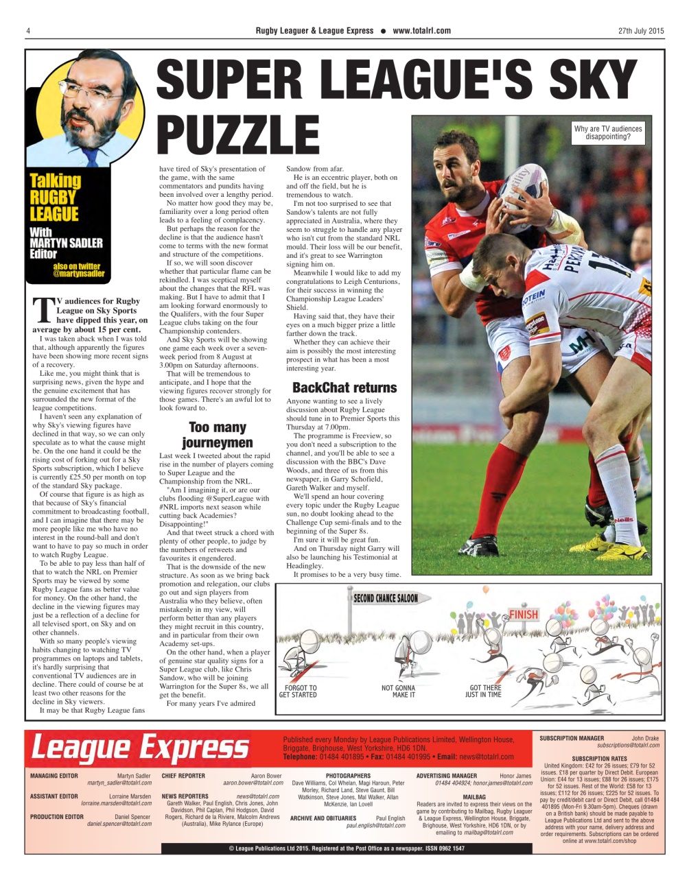 League Express Preview Pages