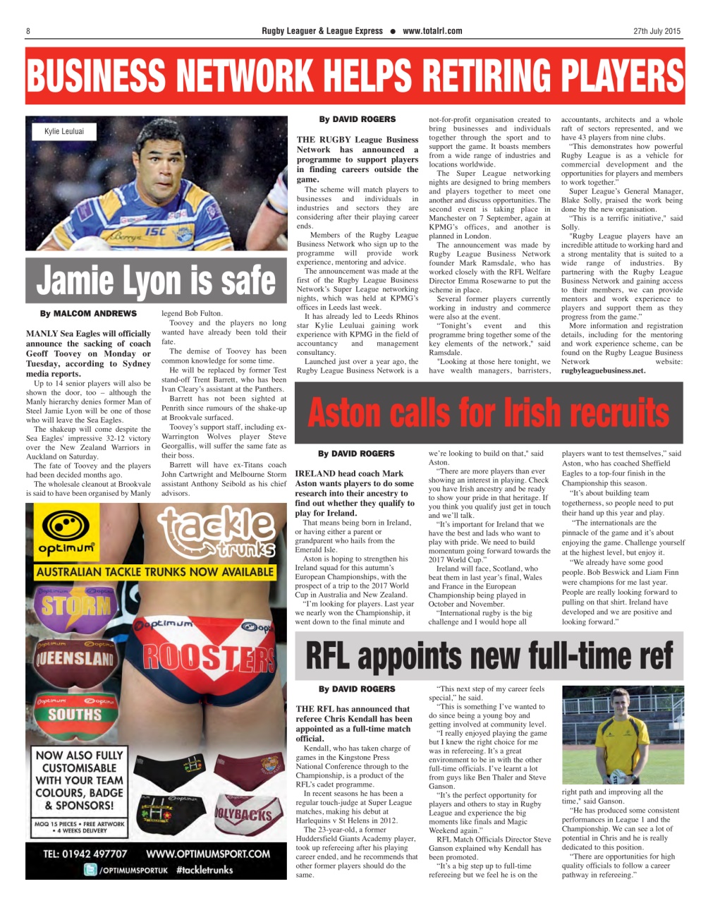League Express Preview Pages