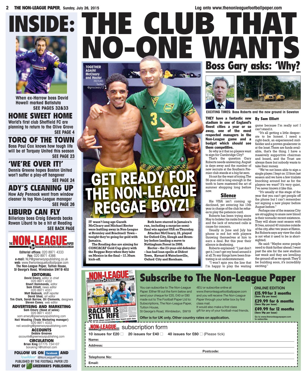 The Non-League Football Paper Preview Pages