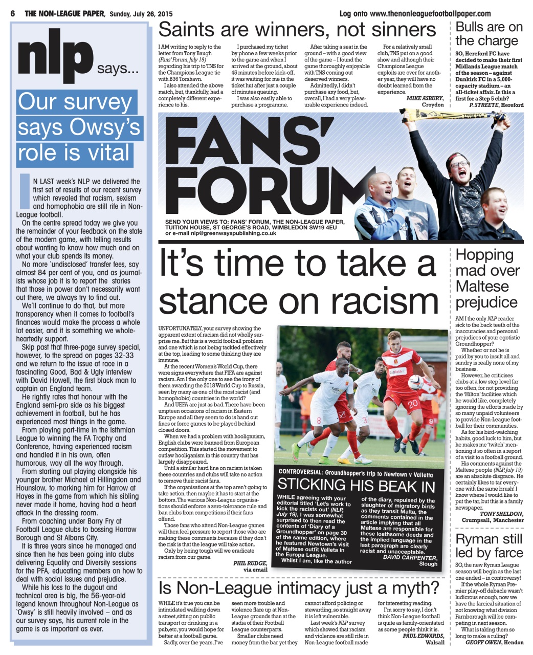 The Non-League Football Paper Preview Pages