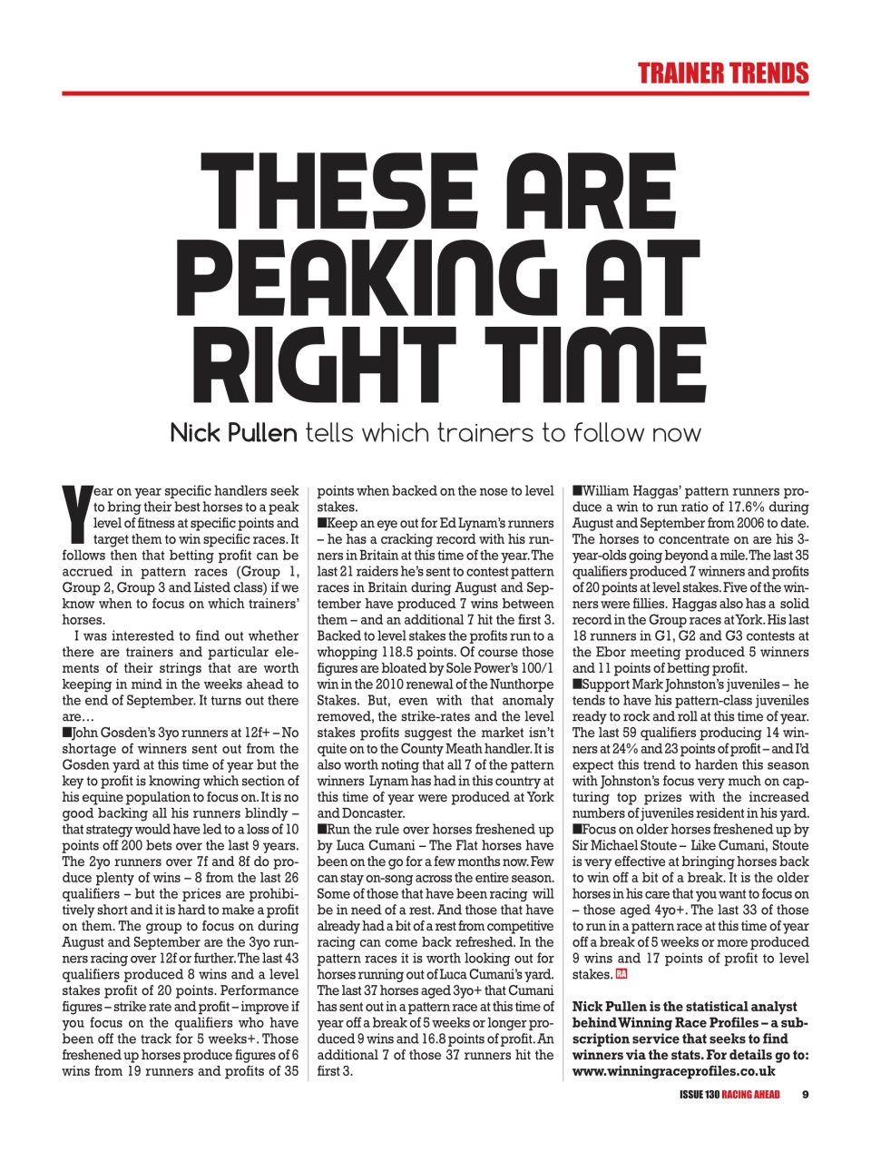 Racing Ahead Preview Pages