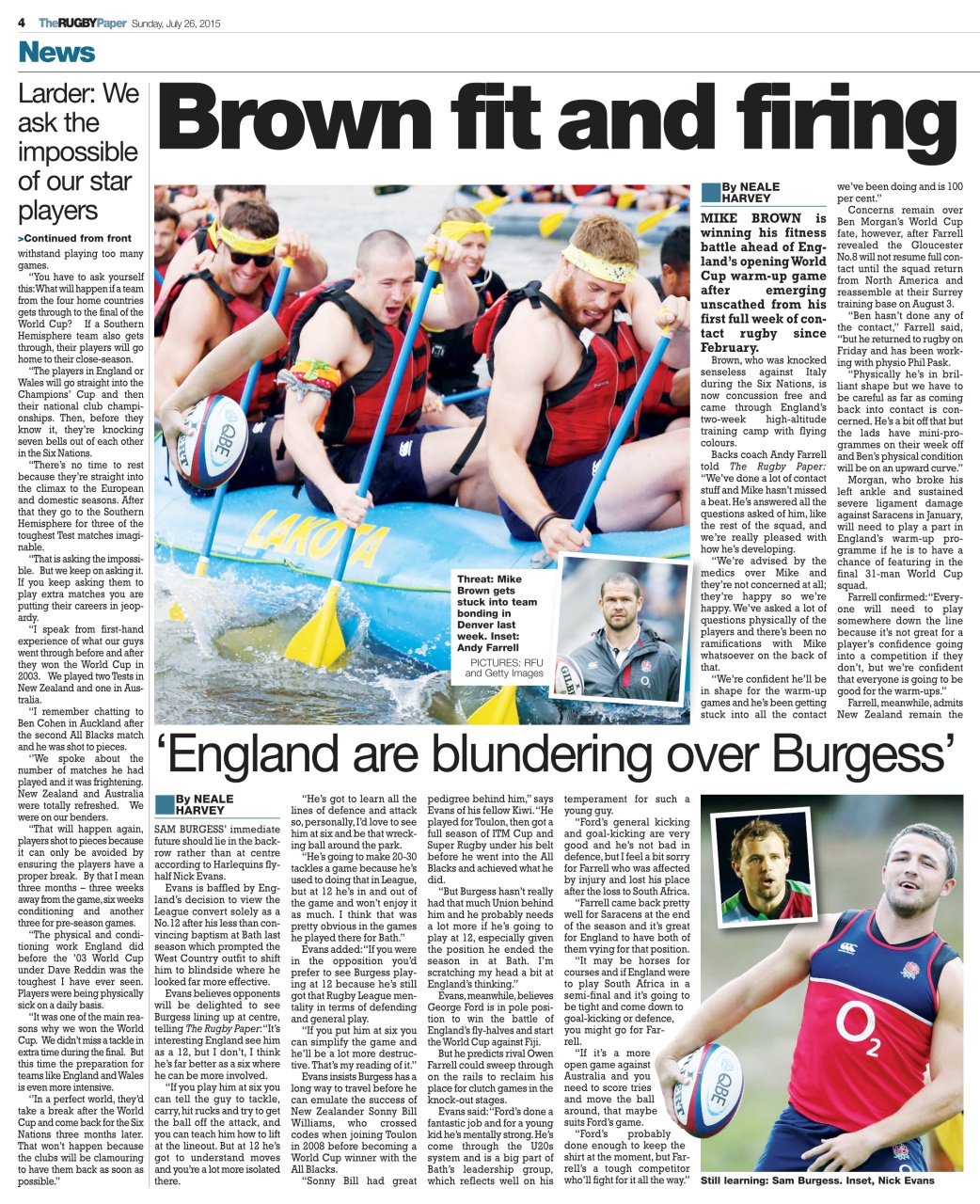 The Rugby Paper Preview Pages