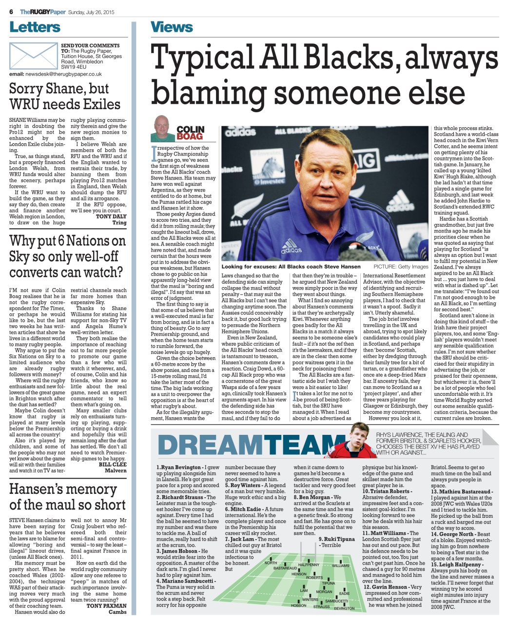 The Rugby Paper Preview Pages