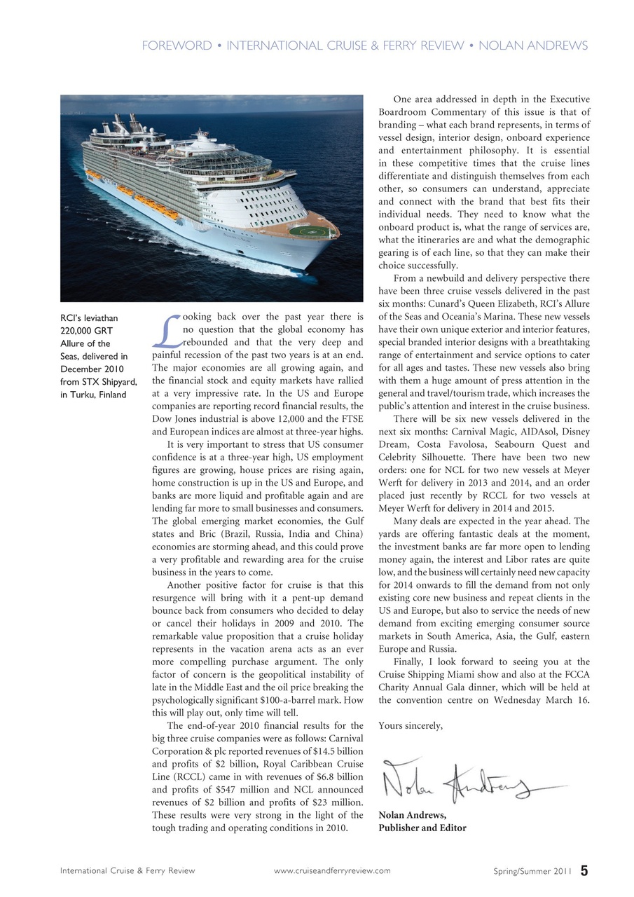 Cruise & Ferry Preview Pages