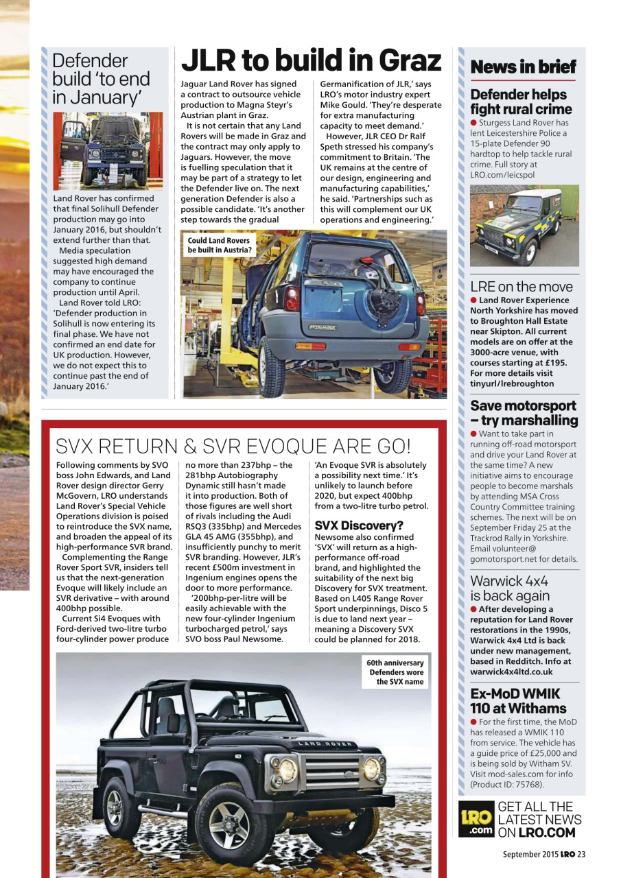 Land Rover Owner Preview Pages