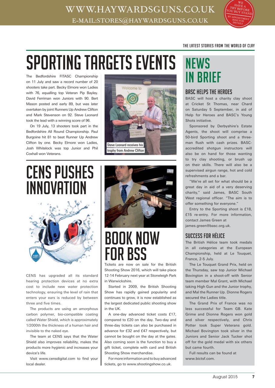 Clay Shooting Preview Pages