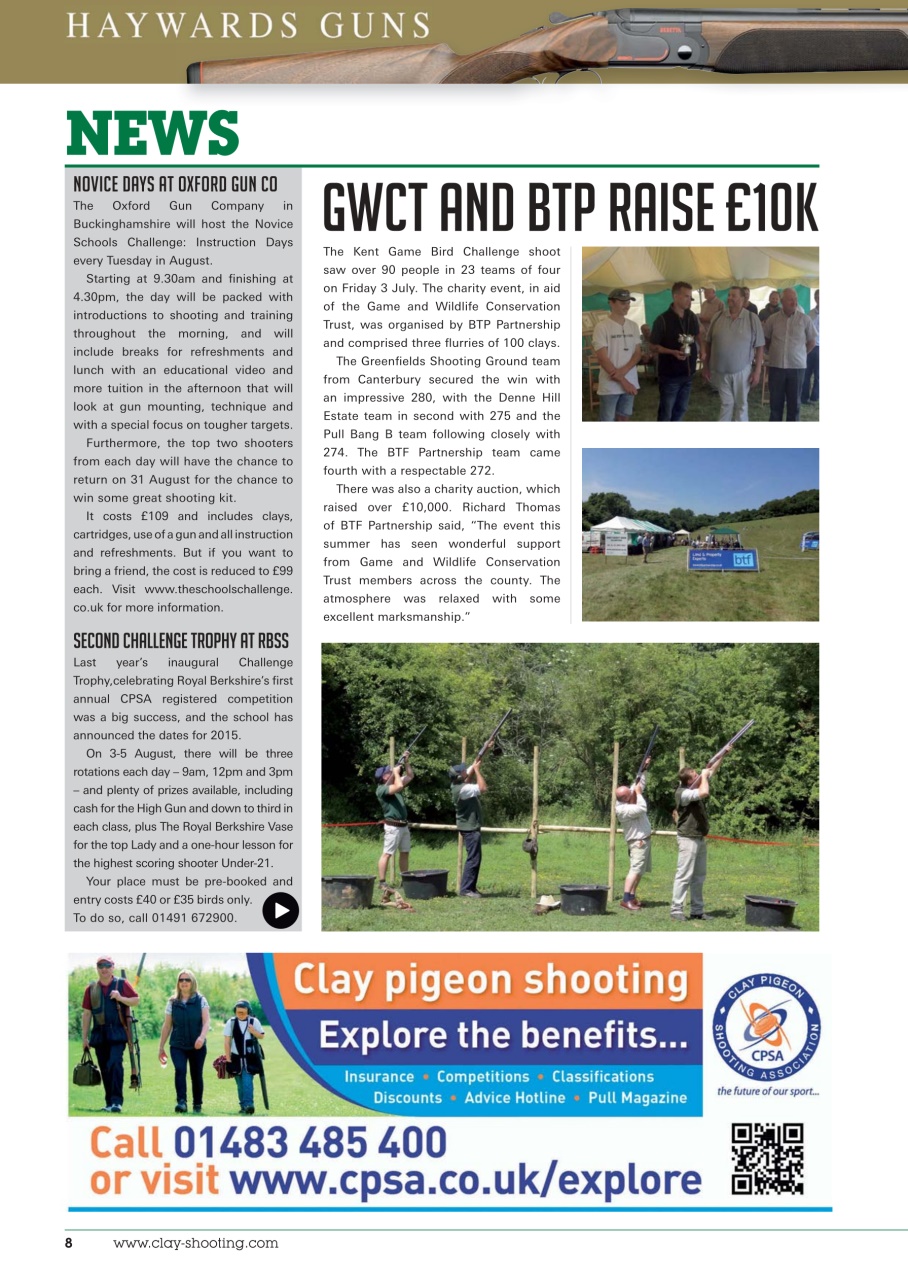 Clay Shooting Preview Pages