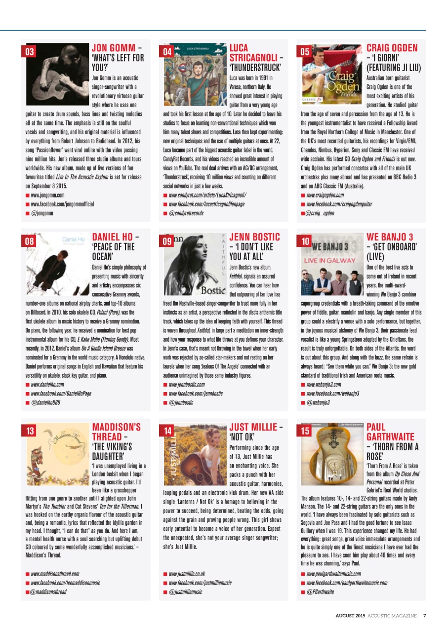 Acoustic Preview Pages