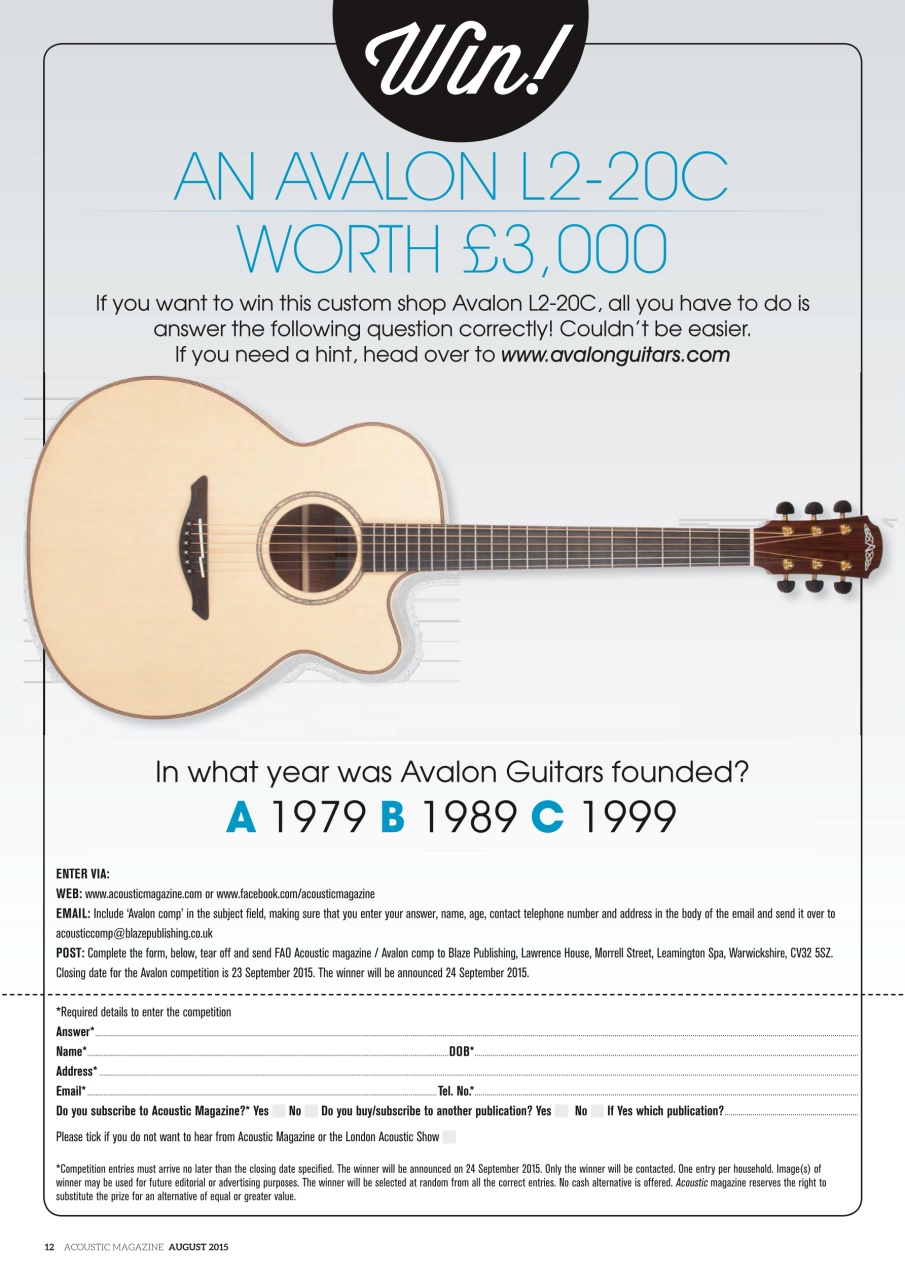 Acoustic Preview Pages