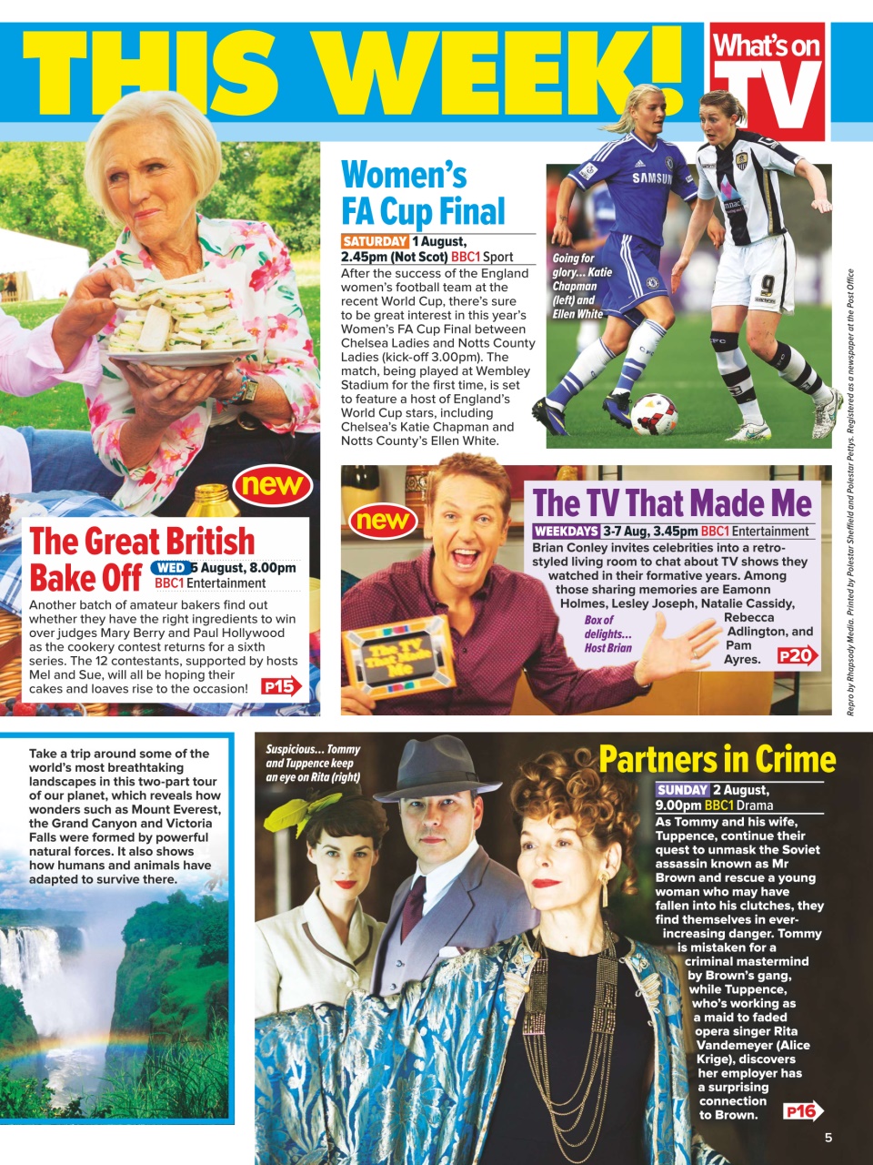 What's on TV Preview Pages