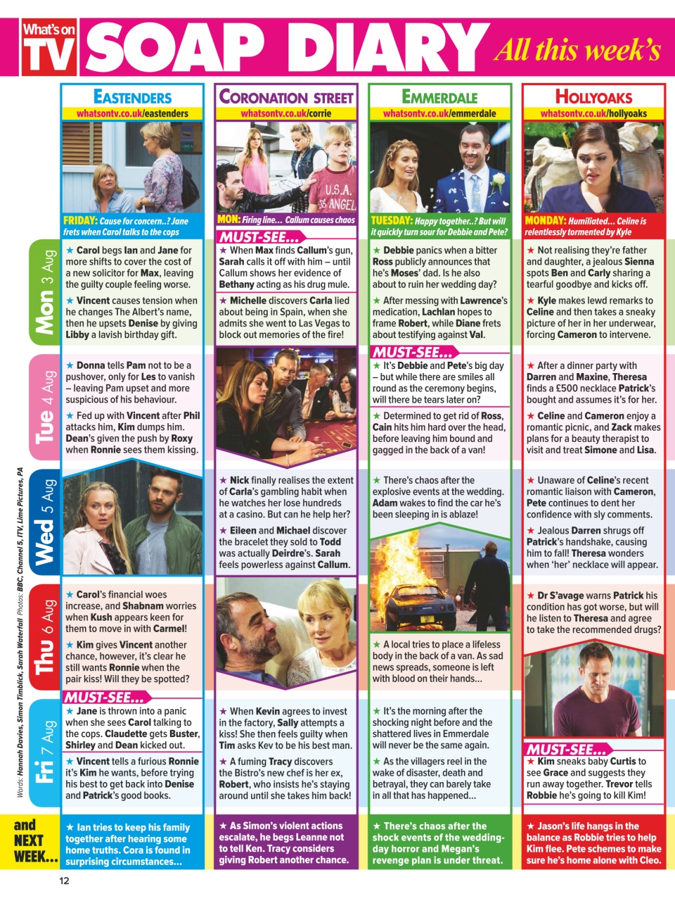 What's on TV Preview Pages