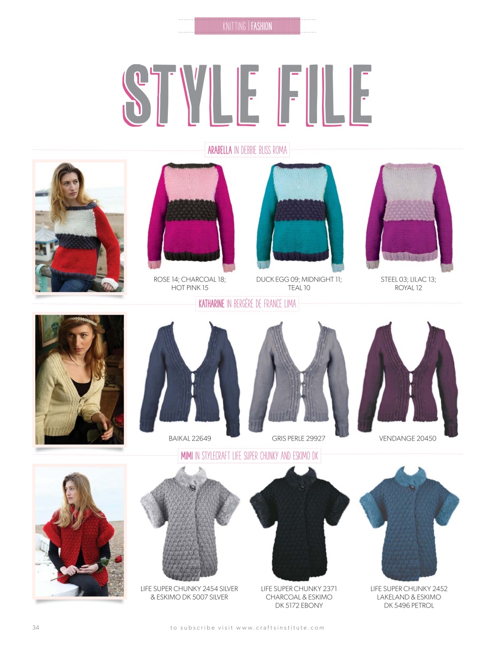 Knitting Preview Pages