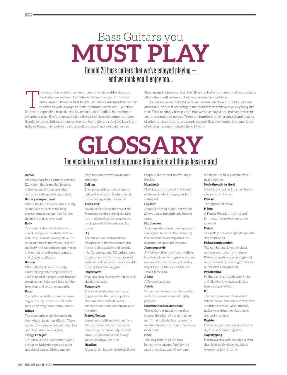 Bass Player UK Preview Pages